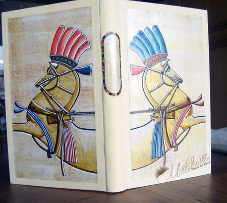 Papyrus - Reliure toile et peinture acrylique sur papyrus fabrication atelier Réalisation Catherine Berger\\n\\n25/03/2013 00:10